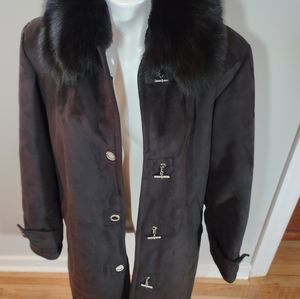 Vintage Dana Buchman shearling fur coat